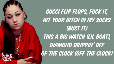 bhad bhabie gucci flip flops lyrics|Gucci Flip Flops lyrics clean.